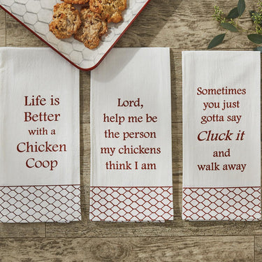 Life Is Better Flour Sack Printed Dishtowel - Set of 2 Park Designs - The Fox Decor